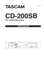 Tascam CD-200-SB - Owners Manual